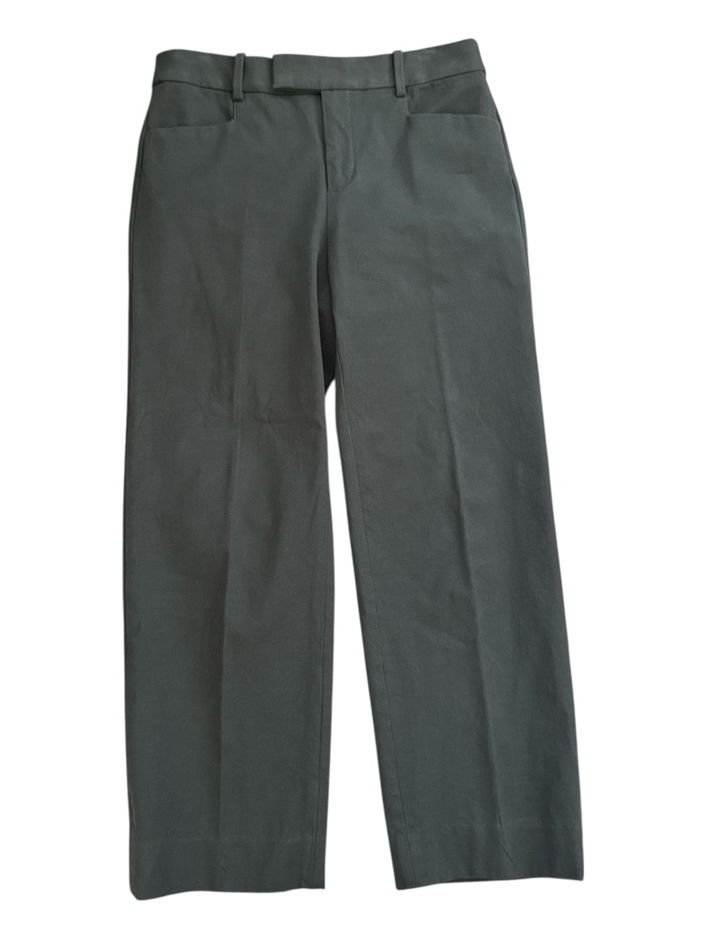 Banana Republic Mid-Rise Straight Sloan Pants | Grey Olive | 4 Petite